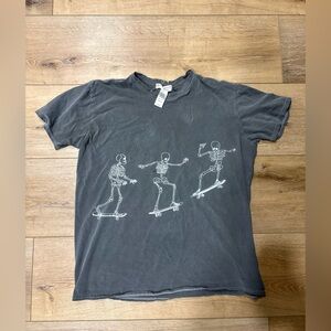 Urban Outfitters Grey Skeleton Oversized Tee